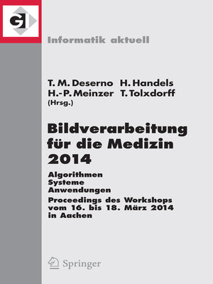 cover image of Bildverarbeitung für die Medizin 2014